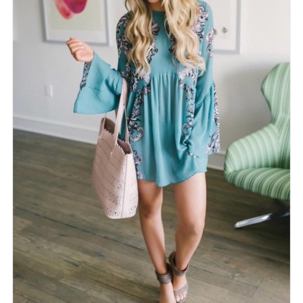 Free People Symphony  Bell Sleeve Dress
